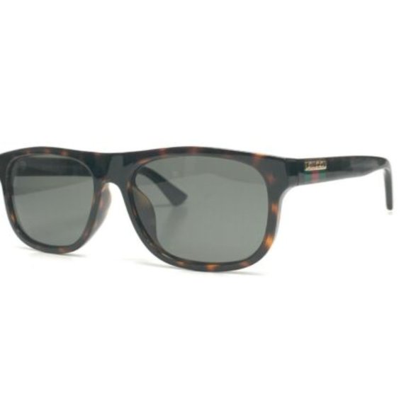 Gucci Men's Havana Green Rectangle Sunglasses! - Picture 1 of 3